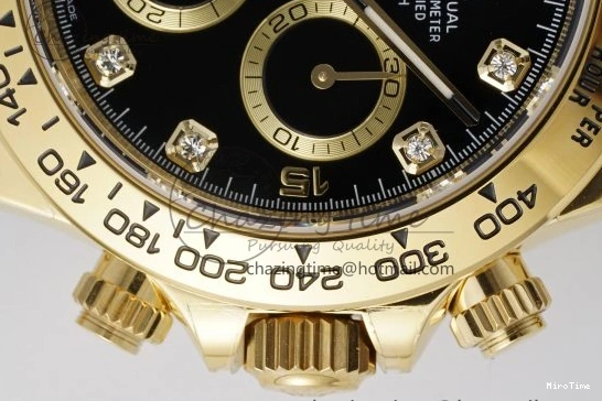 MiroTime 0228 Daytona 116508 BTF 1:1 Best Edition Black Diamonds Dial on YG Bracelet SA Sporty 2151